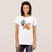 Kat en plant t-shirt (Voorkant volledig)