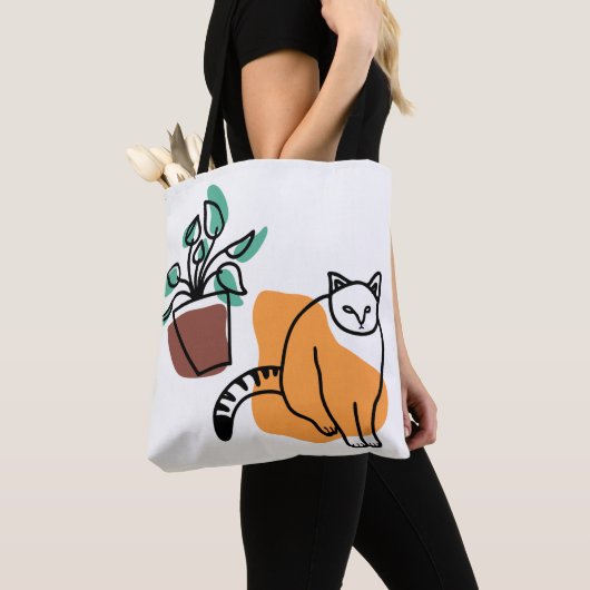 Kat en plant tote bag (Dichtbij)