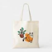 Kat en plant tote bag (Achterkant)