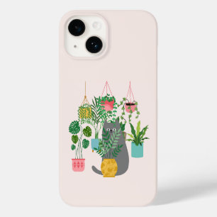 Kat en Planten Case-Mate iPhone 14 Hoesje
