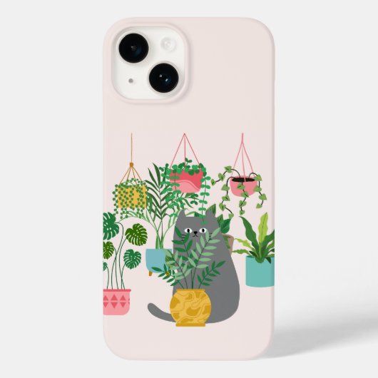 Kat en Planten Case-Mate iPhone Case (Achterkant)