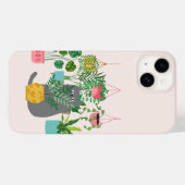 Kat en Planten Case-Mate iPhone Case (Achterkant (horizontaal))