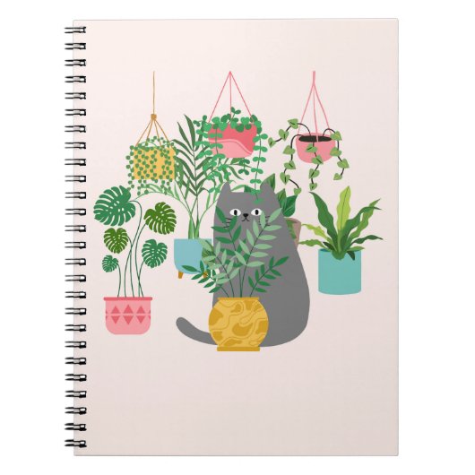 Kat en Planten Notitieboek (Voorkant)