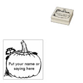 Kat en pompoen 2, illustratiezegel rubberstempel (Gestempeld)