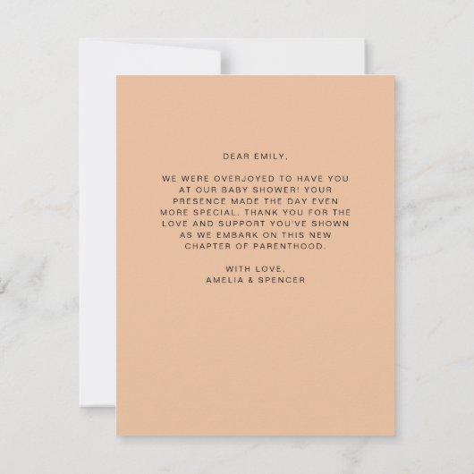 Kat en pompoen Baby shower dank u kaart (Achterkant)