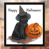 Kat- en pompoenvensterkoeling raamsticker (Vel 2)