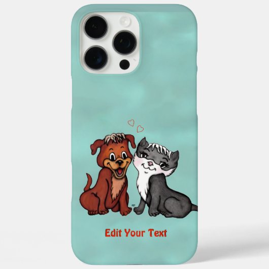 Kat en pop, Jouw tekst bewerken Case-Mate iPhone Case (Achterkant)