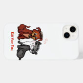 Kat en pop, Jouw tekst bewerken Case-Mate iPhone Case (Achterkant (horizontaal))