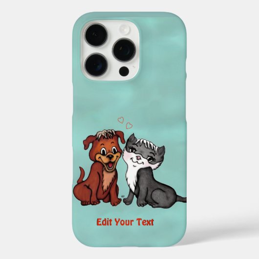 Kat en pop, Jouw tekst bewerken Case-Mate iPhone Case (Achterkant)