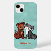Kat en pop, Jouw tekst bewerken Case-Mate iPhone Case (Achterkant)