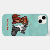 Kat en pop, Jouw tekst bewerken Case-Mate iPhone Case (Achterkant (horizontaal))