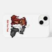 Kat en pop, Jouw tekst bewerken Case-Mate iPhone Case (Achterkant (horizontaal))