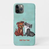 Kat en pop, Jouw tekst bewerken Case-Mate iPhone Case (Achterkant)