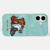 Kat en pop, Jouw tekst bewerken Case-Mate iPhone Case (Achterkant (horizontaal))