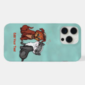 Kat en pop, Jouw tekst bewerken iPhone Hoesje (Achterkant horizontaal)