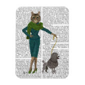 Kat en porselein magneet (Verticaal)