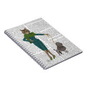 Kat en porselein notitieboek (Rechterzijde)