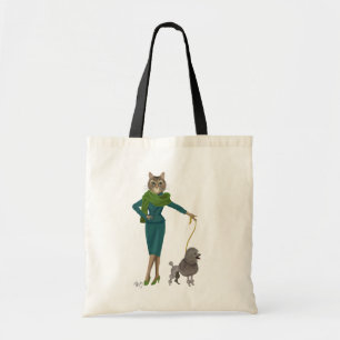 Kat en porselein tote bag