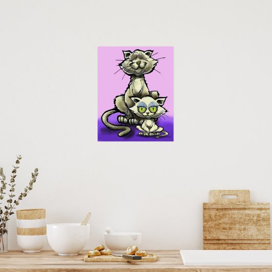 Kat en Poster van Kitten (Keuken)