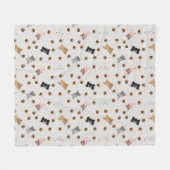 Kat en poten fleece deken (Voorkant (Horizontaal))