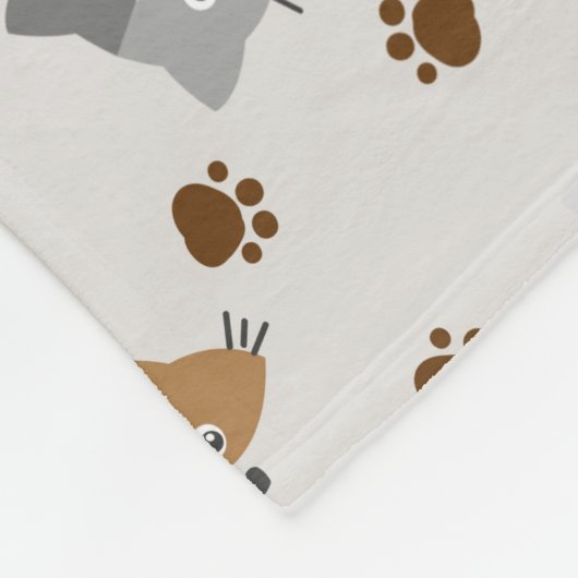 Kat en poten fleece deken (Hoek)