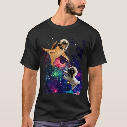 Kat En Pug Astronauten T-shirt (Voorkant)