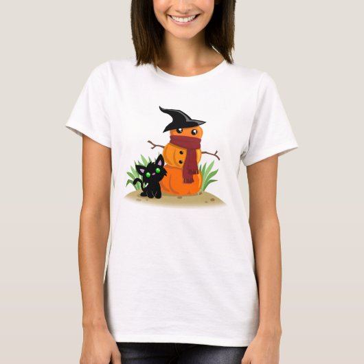 Kat en Pumpkinman T-Shirt (Voorkant)