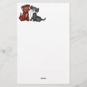 Kat en puppy briefpapier (Achterkant)