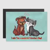 Kat en puppy, gelukkige Valentijnsdag! (Voorkant / Achterkant)