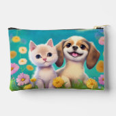 Kat en puppy gepersonaliseerde Kinder naam Etui (Achterkant)