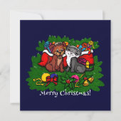 Kat en puppy, Happy XMas (Voorkant)