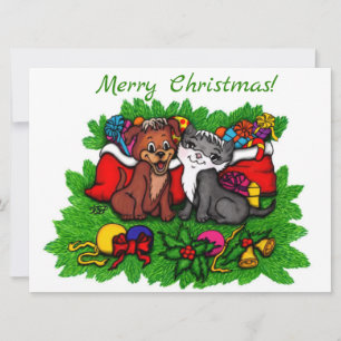 Kat en puppy, Happy XMas