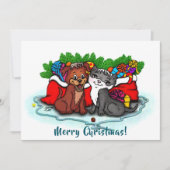 Kat en puppy, Happy XMas (Voorkant)
