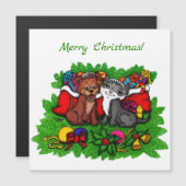 Kat en puppy, Happy XMas (Voorkant / Achterkant)