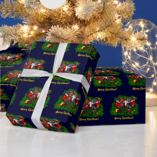 Kat en puppy, Happy XMas Cadeaupapier