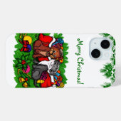 Kat en puppy, Happy XMas Case-Mate iPhone Case (Achterkant (horizontaal))