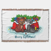 Kat en puppy, Happy XMas Deken (Voorkant)