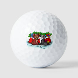 Kat en puppy, Happy XMas Golfballen