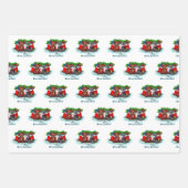 Kat en puppy, Happy XMas Inpakpapier Vel (Voorkant 2)