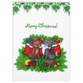 Kat en puppy, Happy XMas Klembord (Achterkant)