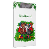 Kat en puppy, Happy XMas Klembord (Rechts)