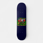 Kat en puppy, Happy XMas Persoonlijk Skateboard (Voorkant)