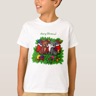 Kat en puppy, Happy XMas T-shirt