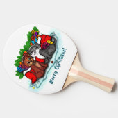 Kat en puppy, Happy XMas Tafeltennisbatje (Zijkant)