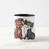 Kat en puppy mok (Midden)