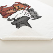 Kat en puppy sherpa deken (3/4)