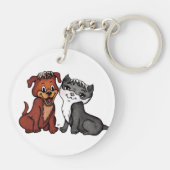 Kat en puppy sleutelhanger (Achterkant)