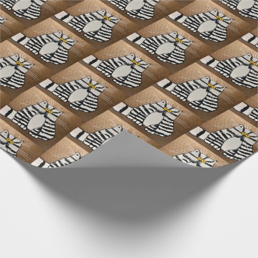 Kat- en rappeerpapier van Botero Cadeaupapier (Hoek)