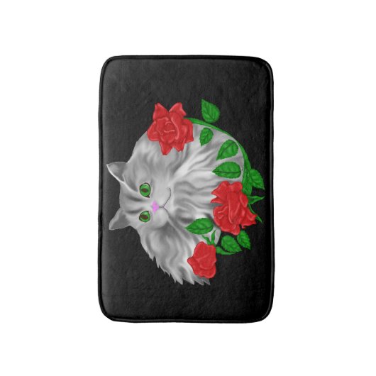 Kat en Roos Badmat (Voorkant Verticaal)