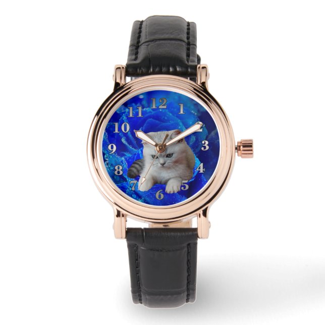 Kat en Roos Horloge (Voorkant)